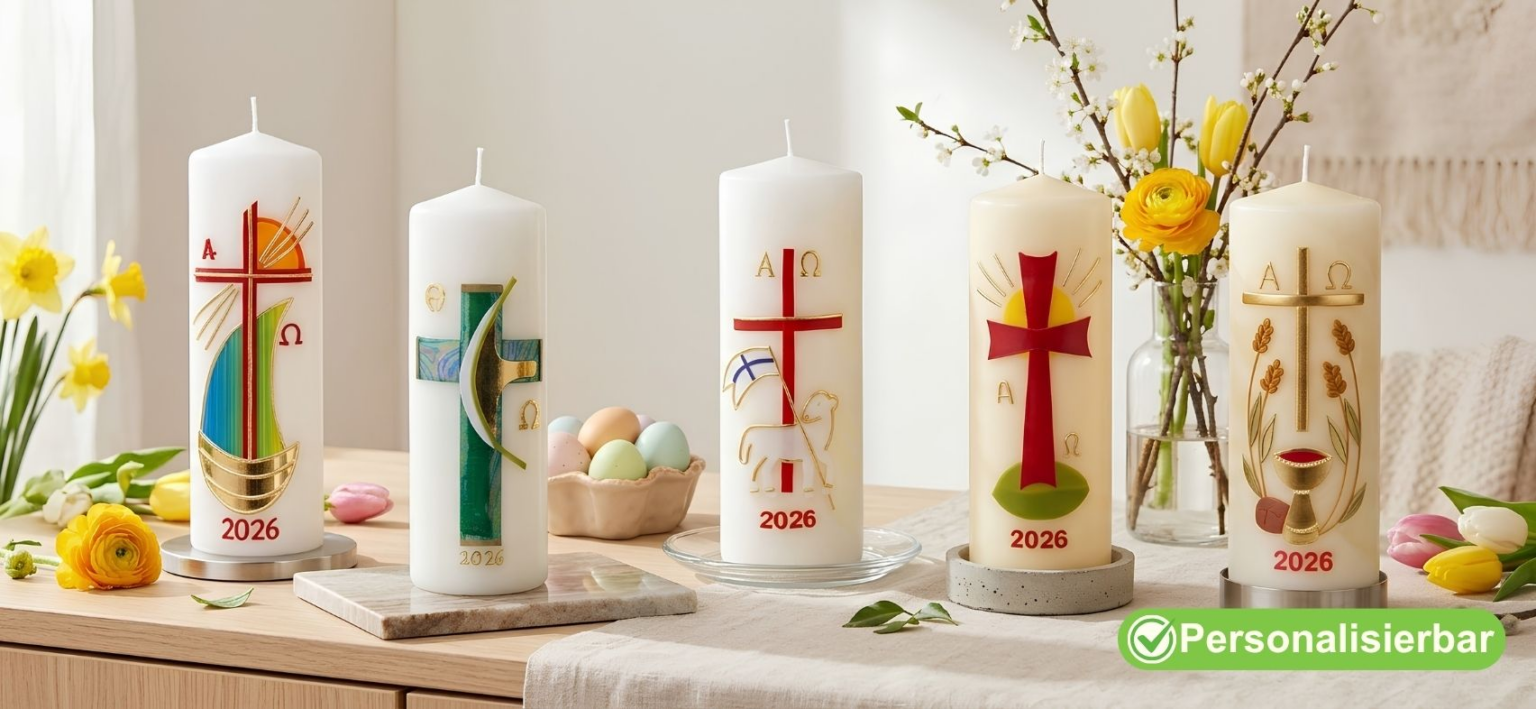 Christliche Osterkerzen