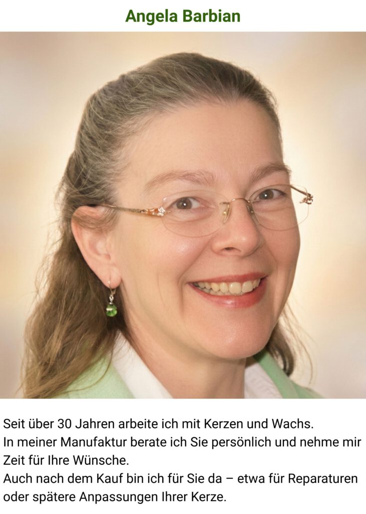 Angela Barbian Kerzenkünstlerin und Inhaberin einer Kerzenmanufaktur