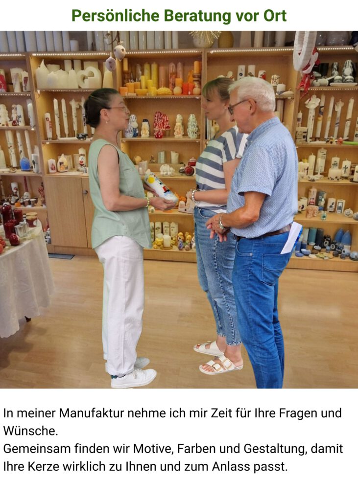 Persönliche Beratung für Kerzen in der Manufaktur