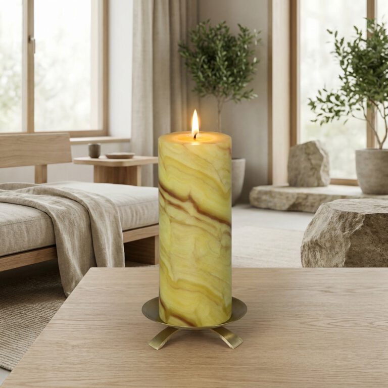 wohnen-designkerze-marmorier- Bienenwachs-wohnzimmer-lh-kerzenmanufaktur