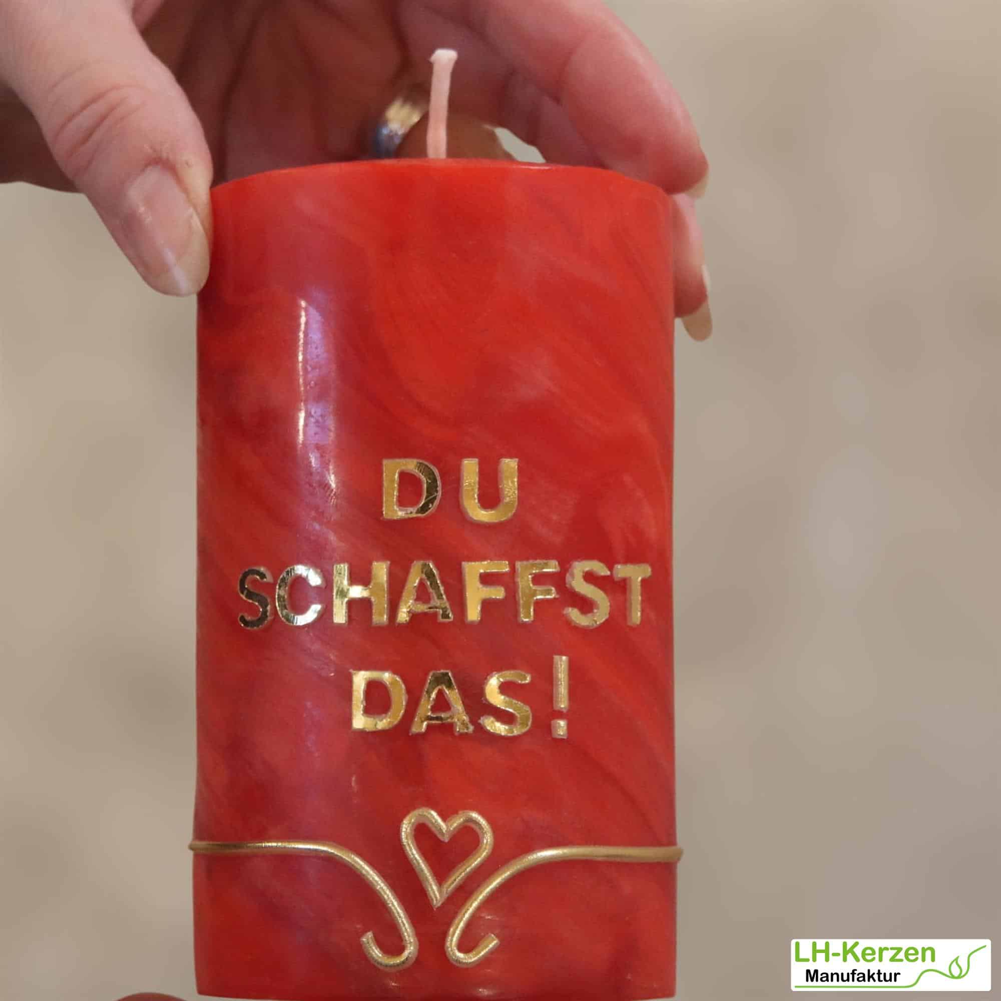 Beschriftete Kerze