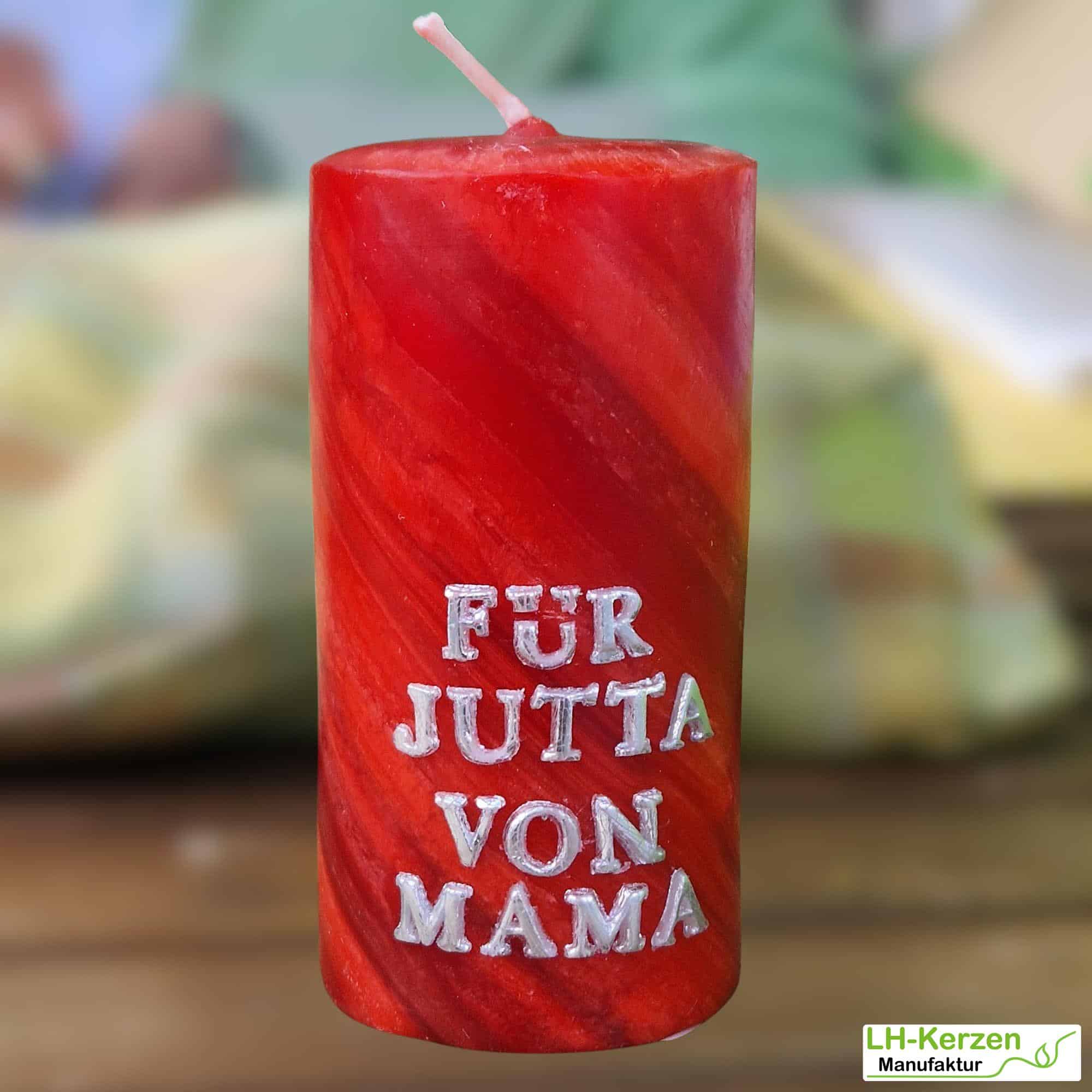 Beschriftete Kerze