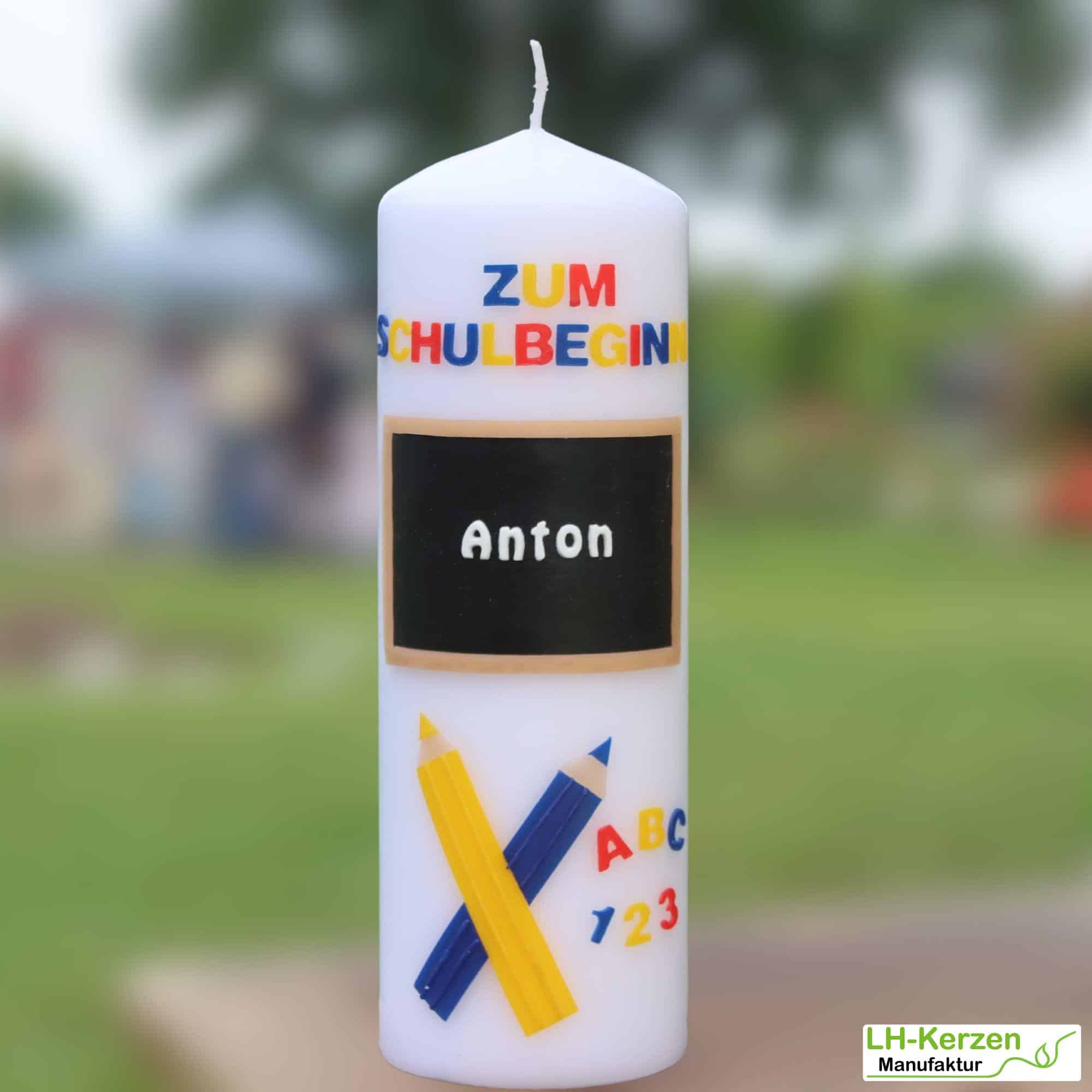 Beschriftete Kerze