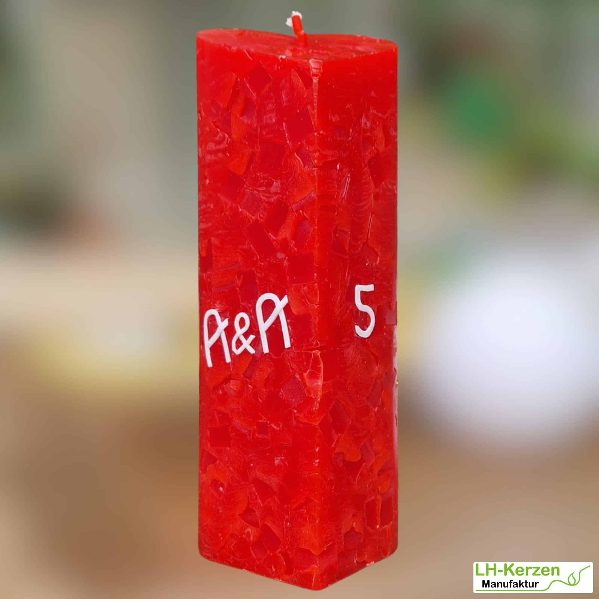 Beschriftete Kerze