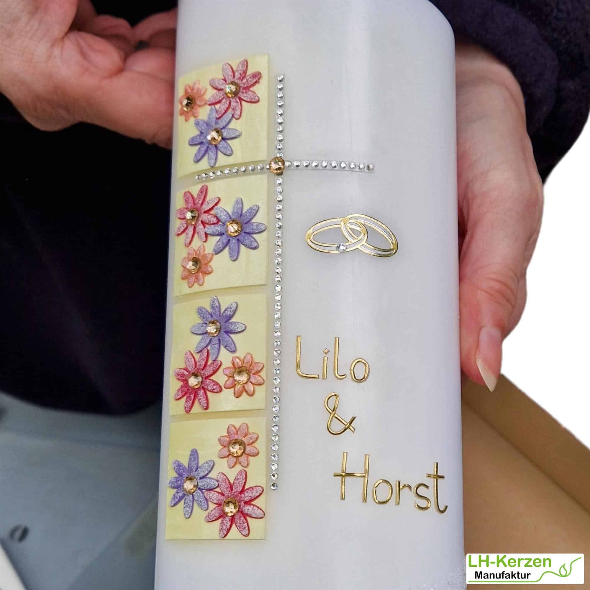 Beschriftete Kerze