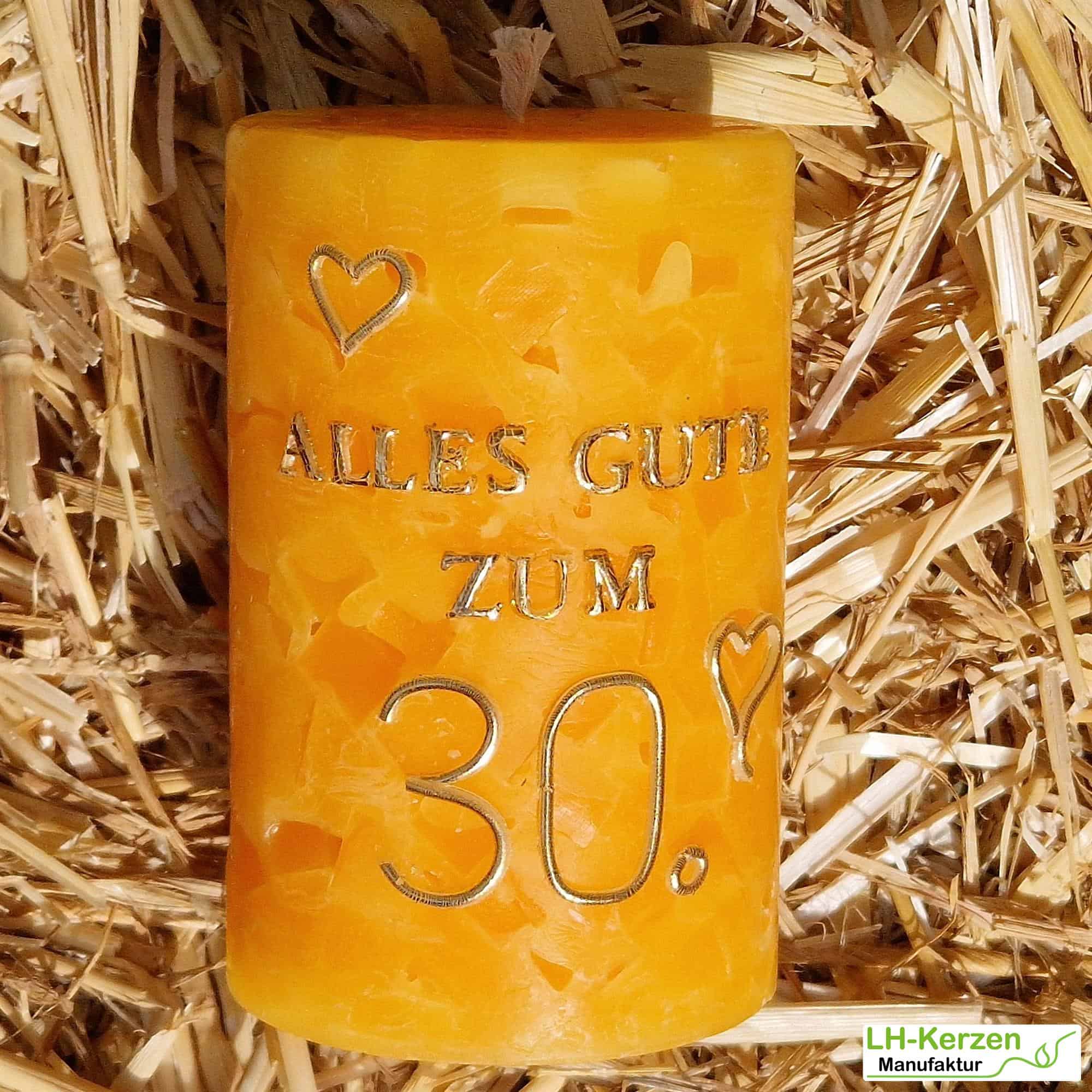 Beschriftete Kerze