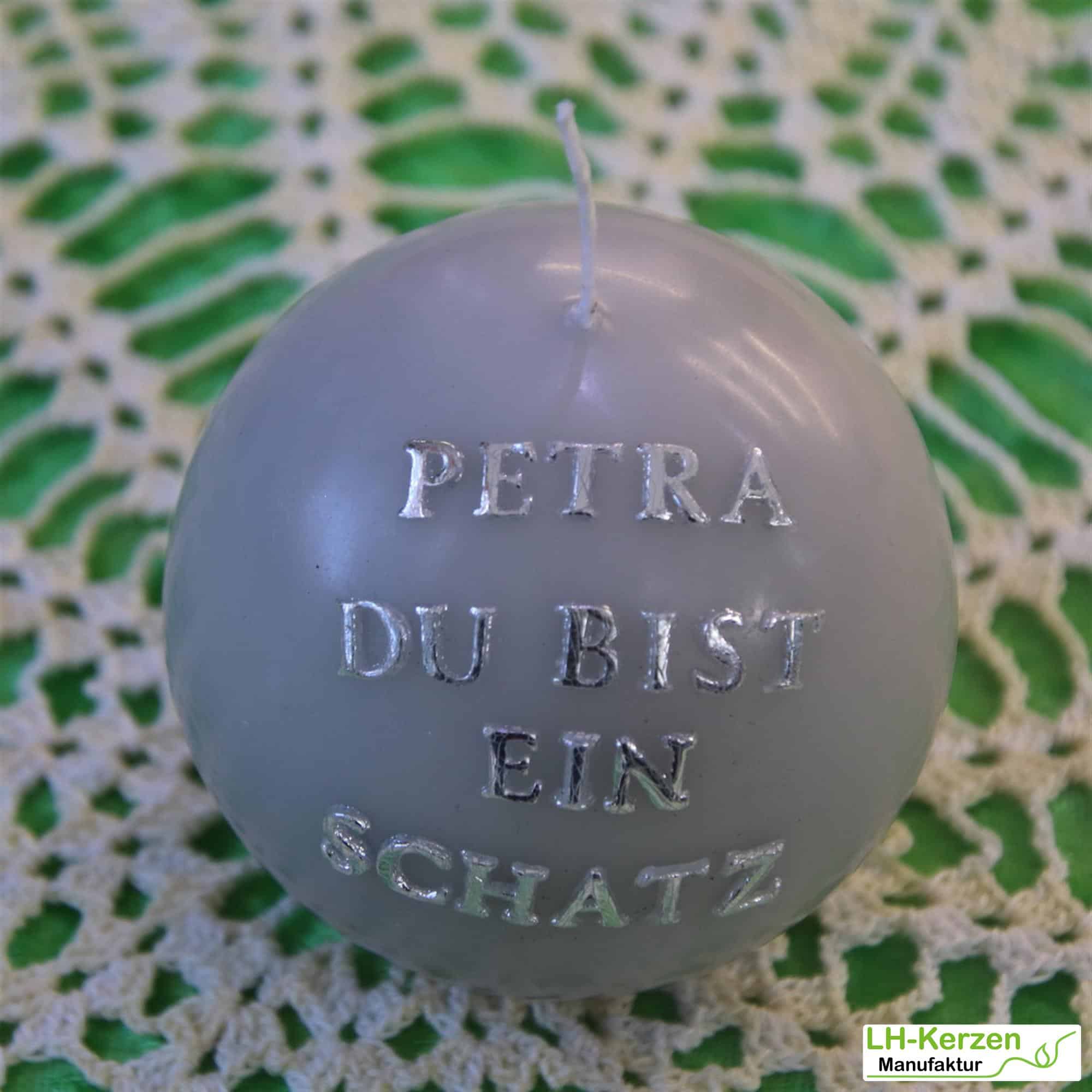 Beschriftete Kerze