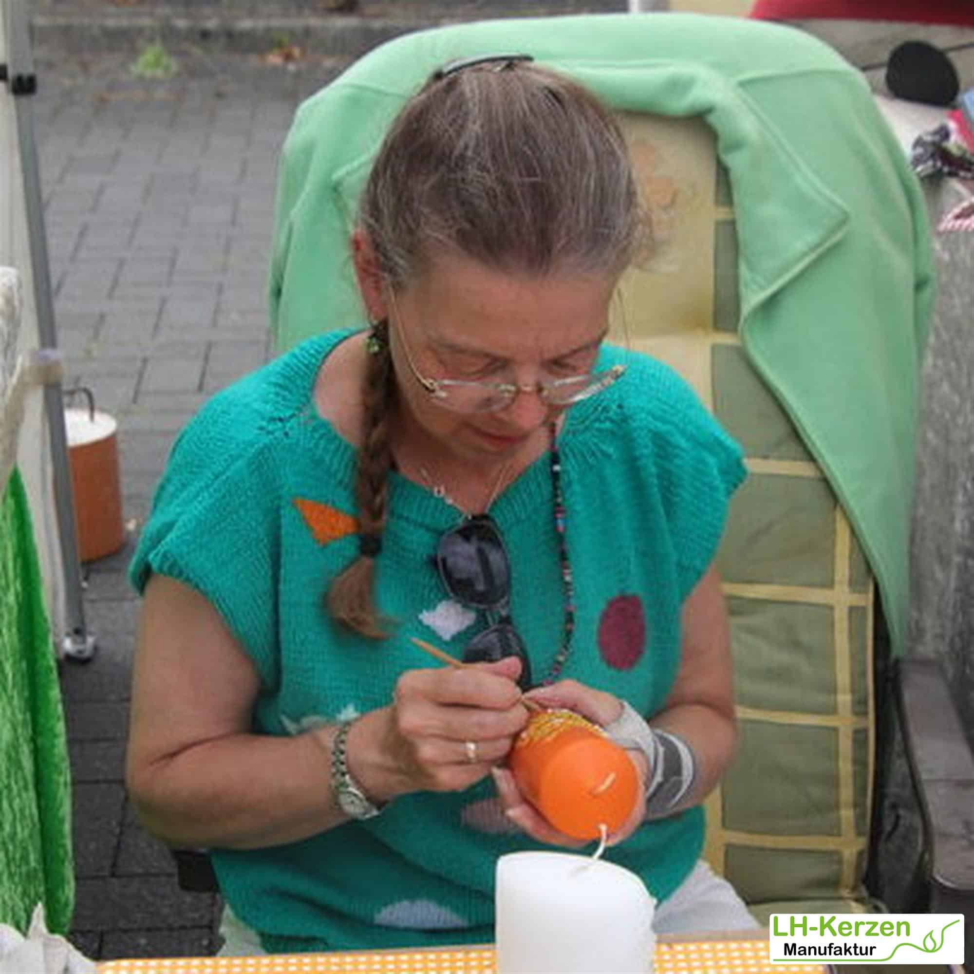 Beschriftete Kerze