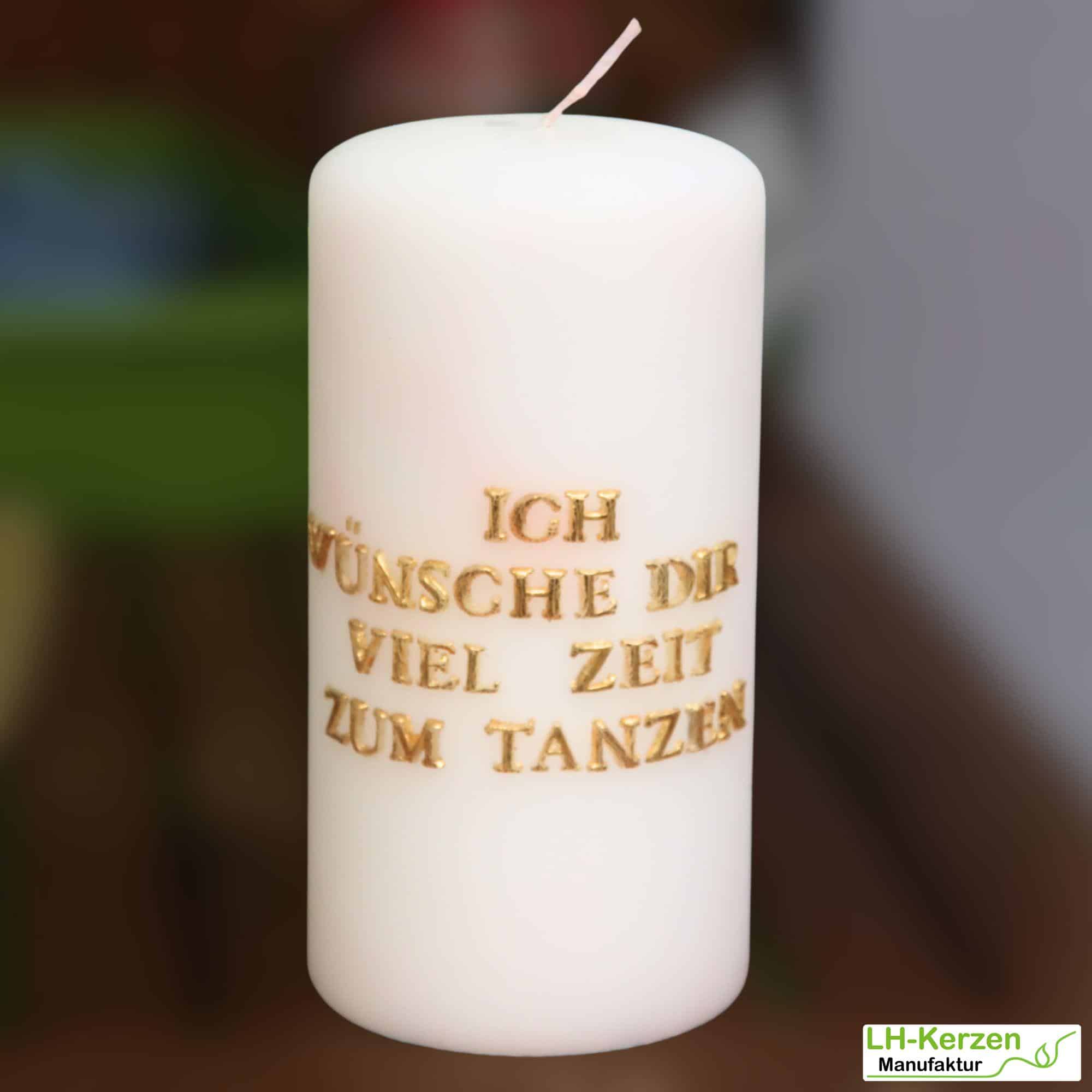 Beschriftete Kerze