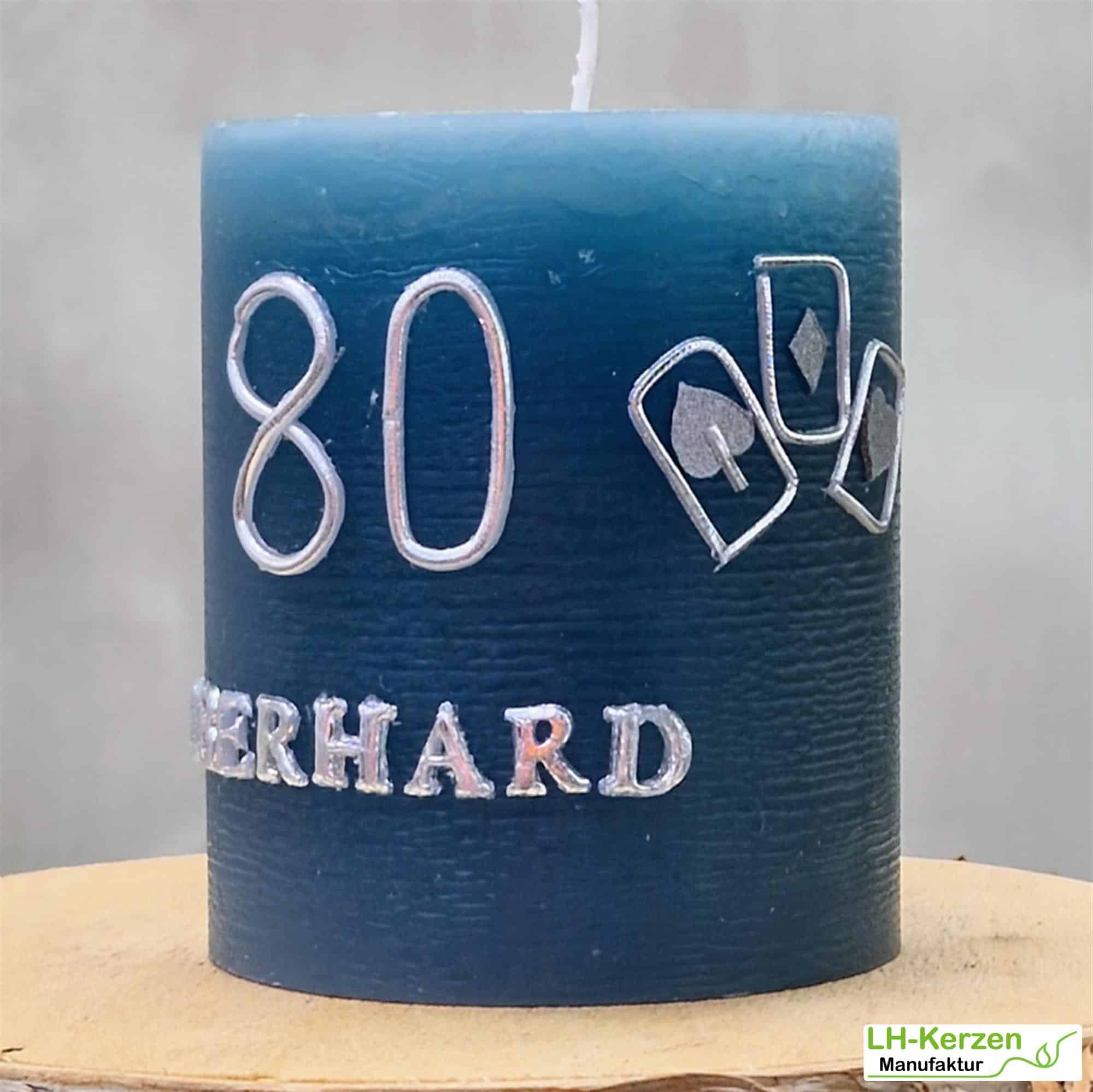 Beschriftete Kerze