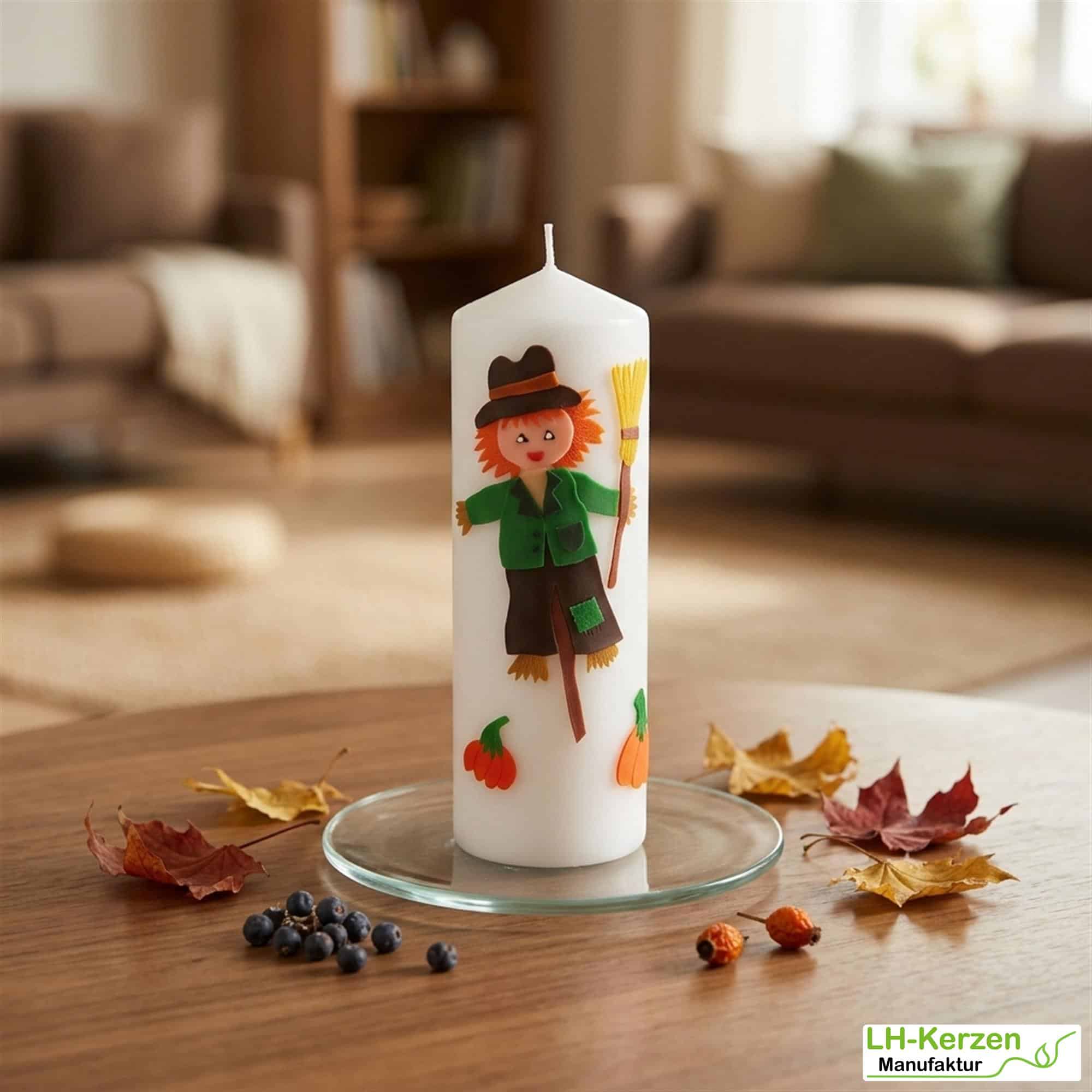 Lustige Vogelscheuche als herbstliche Dekoidee – liebevoll verziert, ideal als Mitbringsel