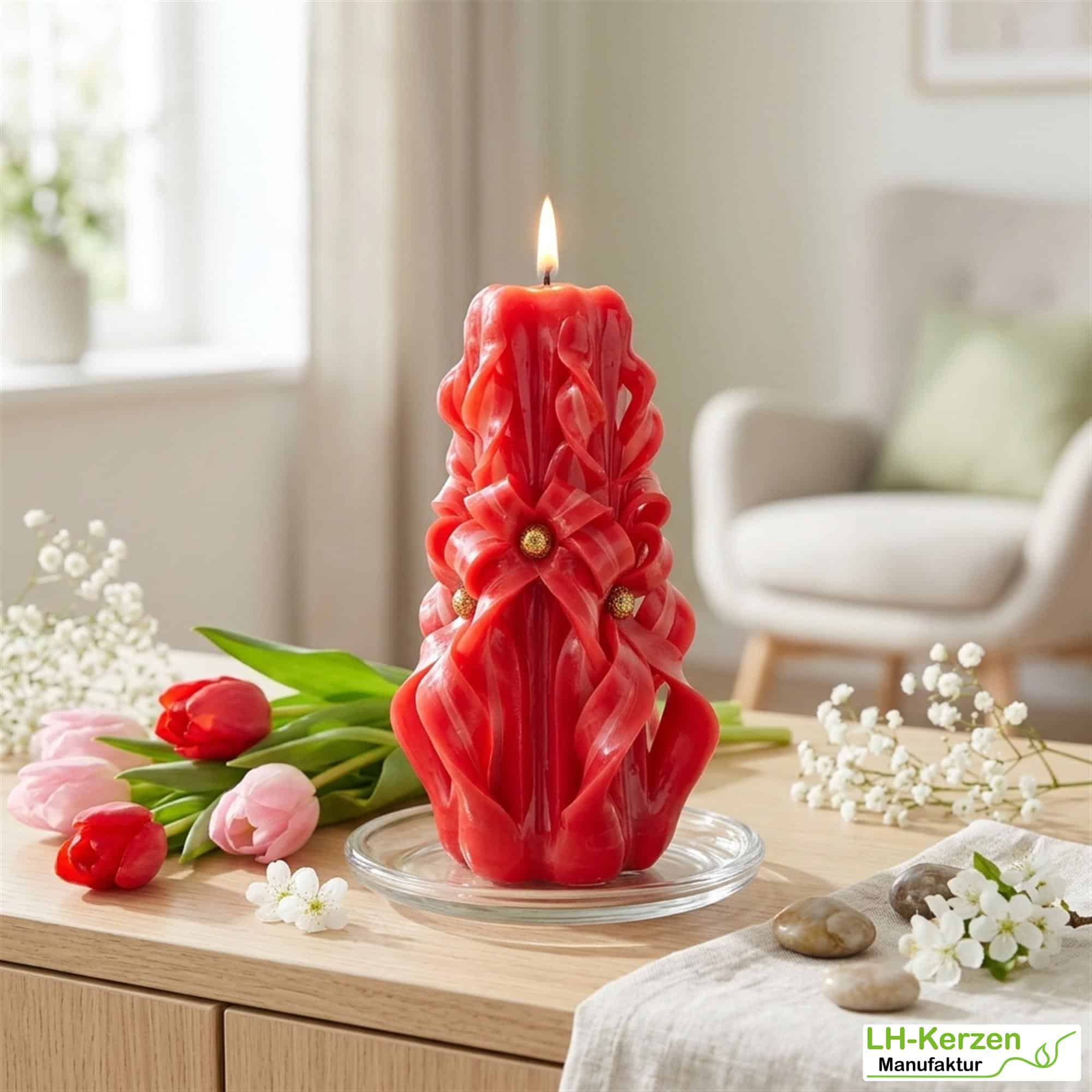 Thor's Inferno – Große magische geschnitzte Kerze, ideal für festliche Anlässe und besondere Momente