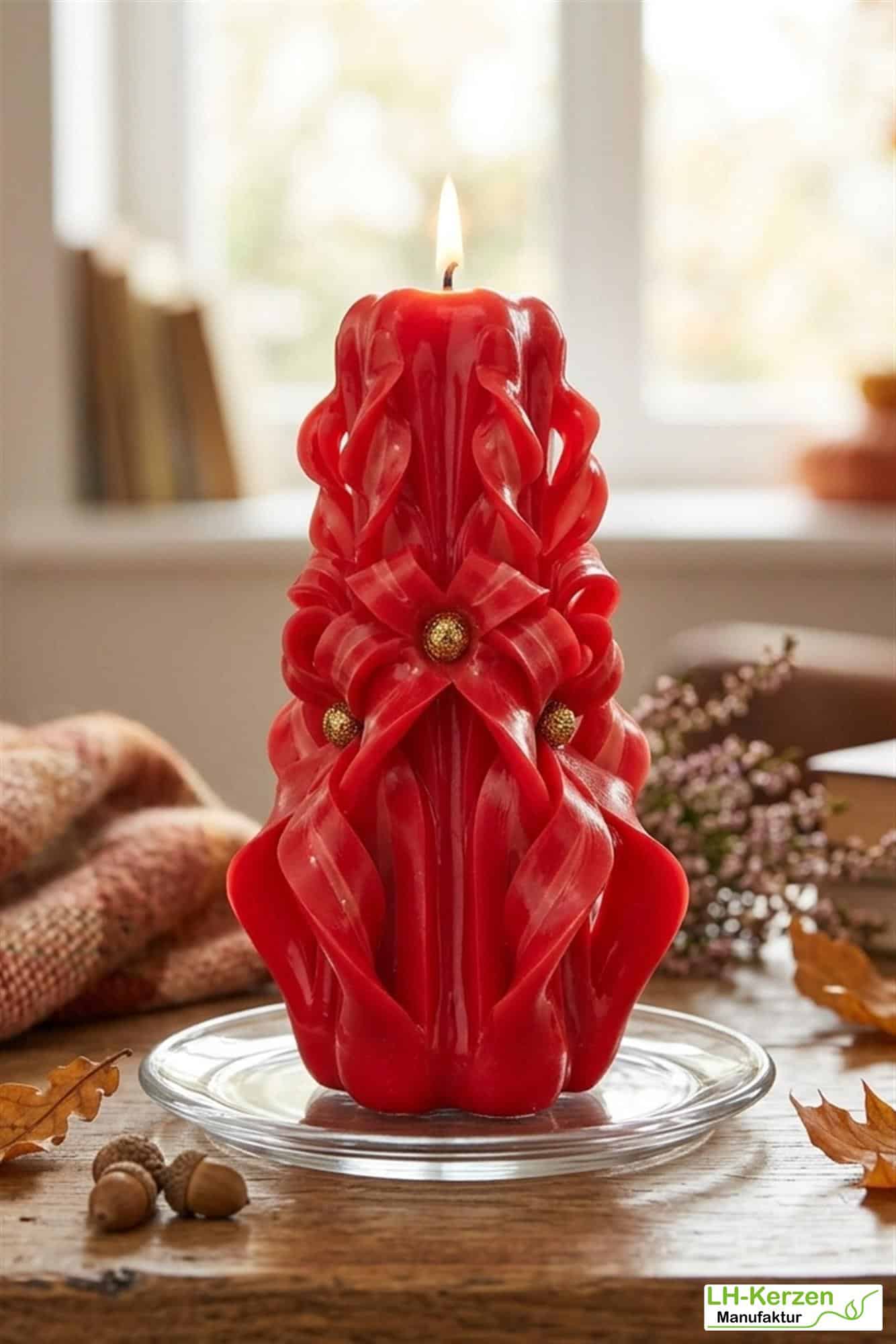 Thor's Inferno – Große magische geschnitzte Kerze, ideal für festliche Anlässe und besondere Momente