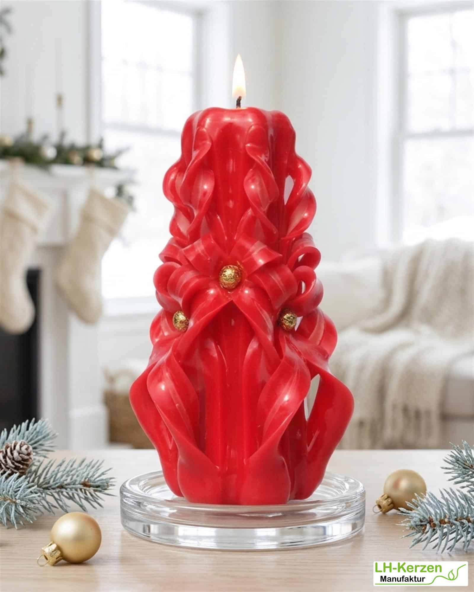 Thor's Inferno – Große magische geschnitzte Kerze, ideal für festliche Anlässe und besondere Momente