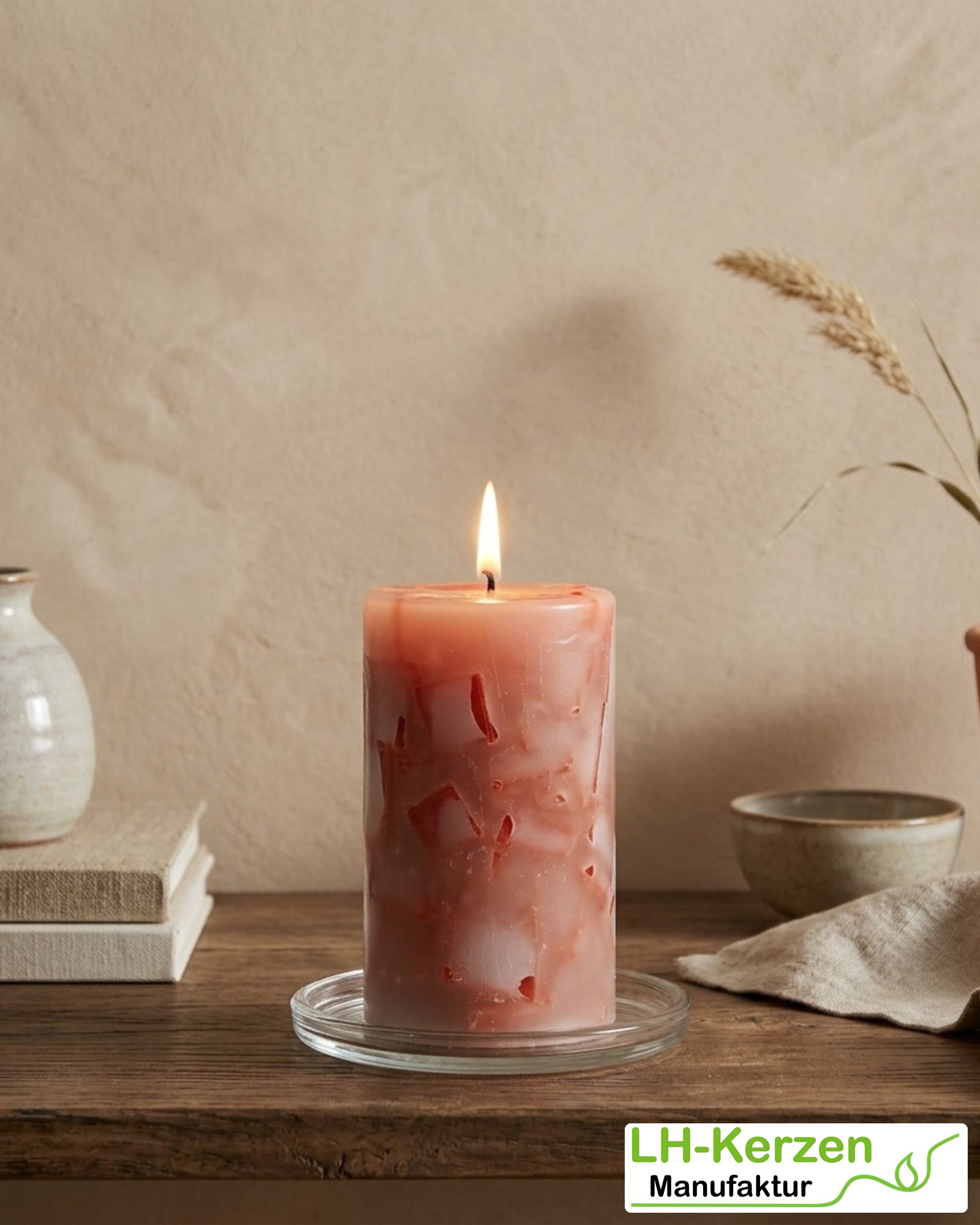 Terracotta Wohnkerze Zylinder – Terre Cuite für mediterrane Naturdeko