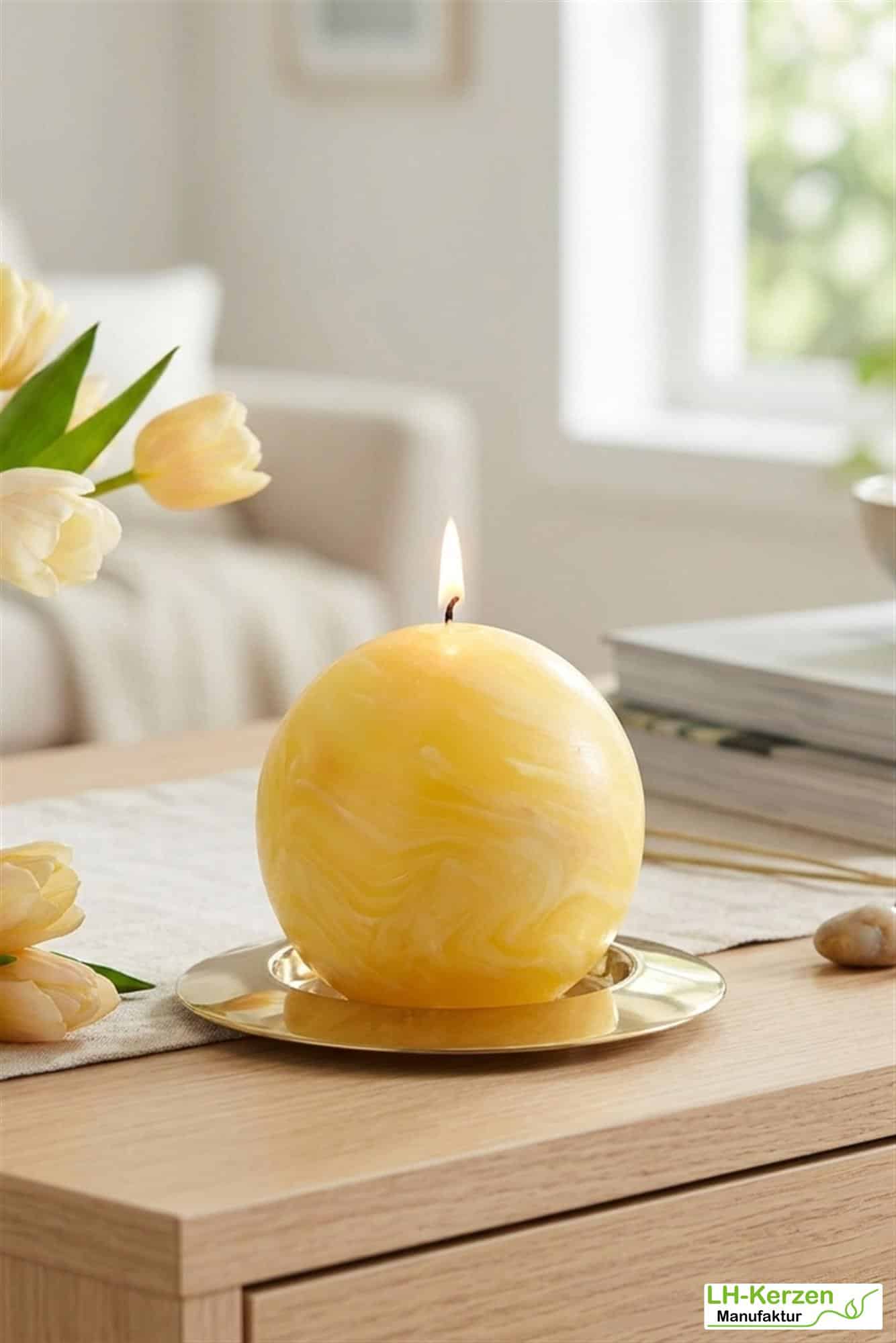 Rote Bienenwachskerze mit einzigartiger marmorierter Oberfläche, 25%, 150x60, elegant & modern