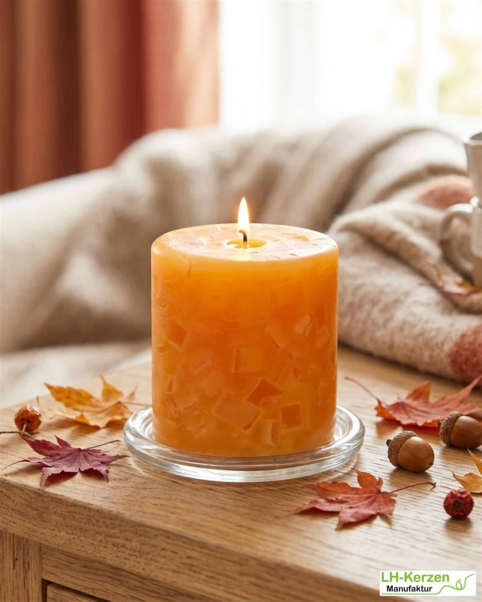 Gelbe Wachswürfelkerze "Sonnenstrahl", handgefertigte Wachscrackerkerze personalisierbar